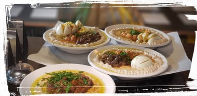 חומוס במגוון טעמים ברובע היהודי