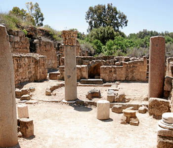 Nona descoberta da arqueológica Bíblica Estrutura de pedra escalonada