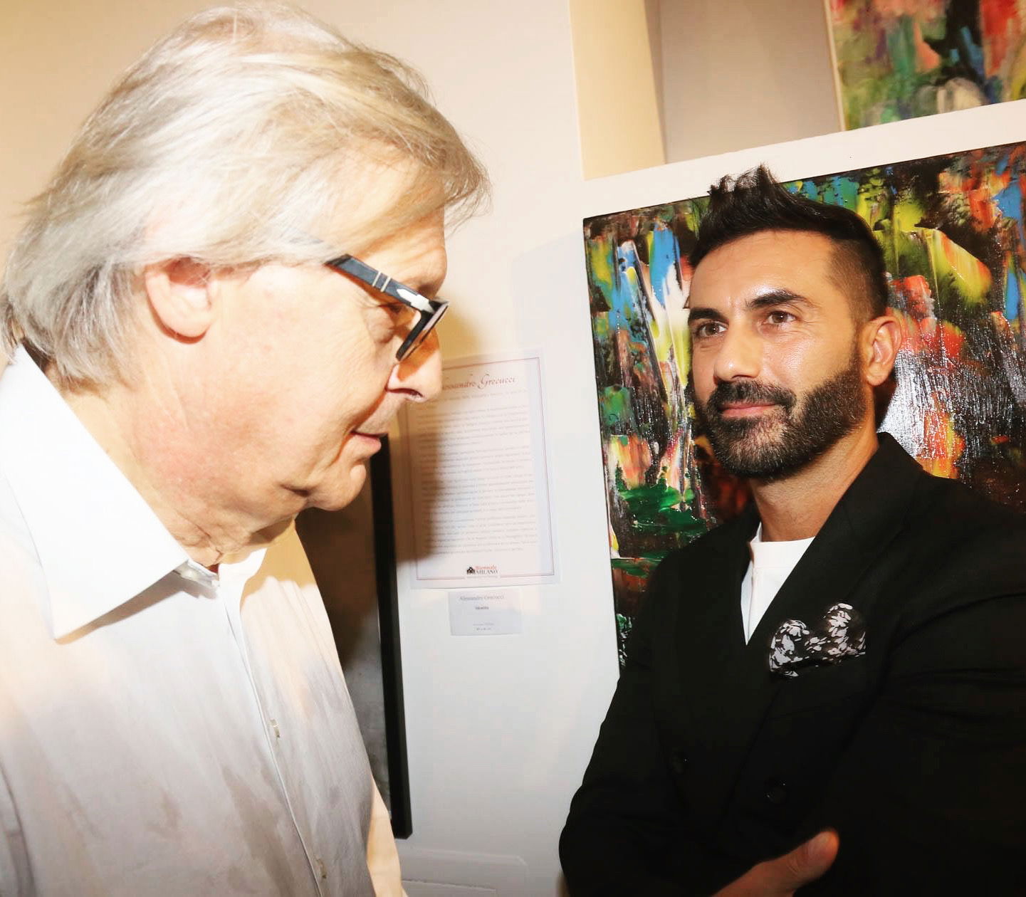 con Vittorio Sgarbi alla Biennale Milano