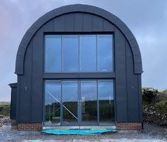 New steel framed glazed gable