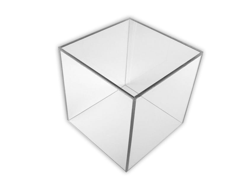 thumbnail image 2 of Black 4-Inch Acrylic Display Riser – 5-Sided Box (No Lid) For Jewelry Or Products 2 of 5
