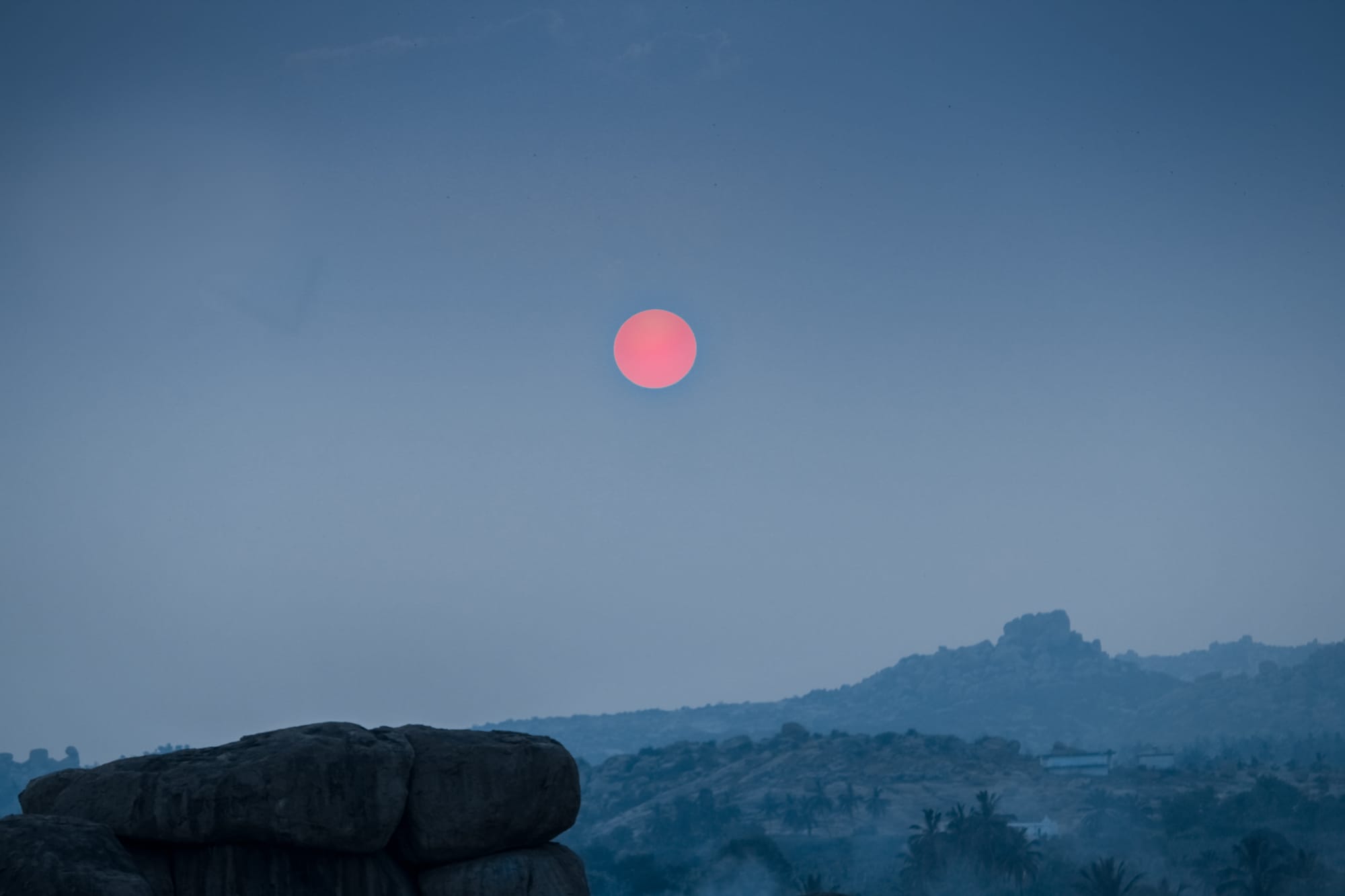 Sunset point at Hampi