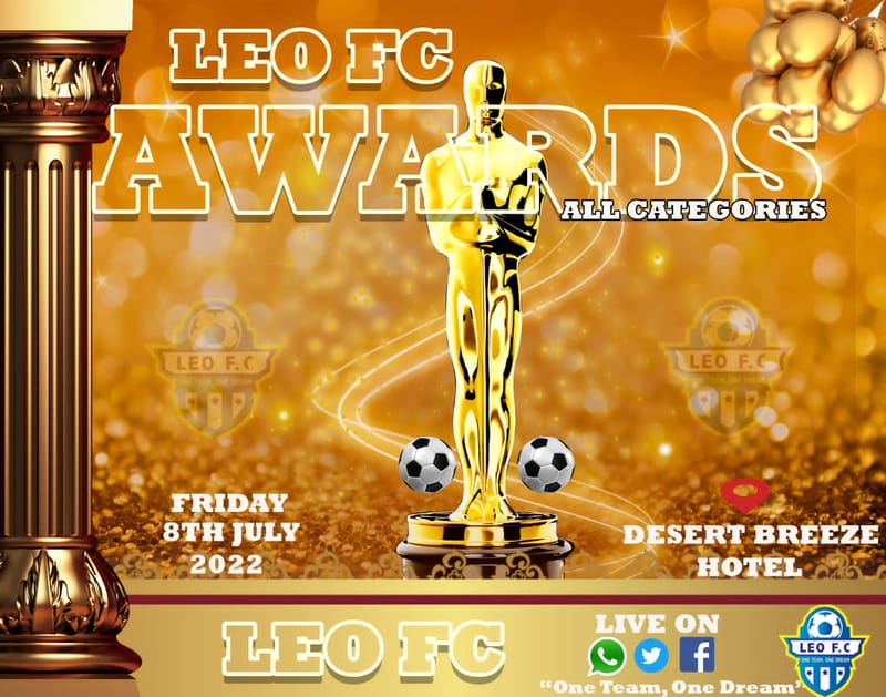 Leo football club confirms Desert Breeze Hotel as the venue for the Awards.