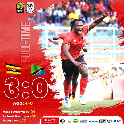 UGANDA SECURES SLOT AT THE  2022 CHAN CHAMPIONSHIPS AFTER EDGING TANZANIA 3:0