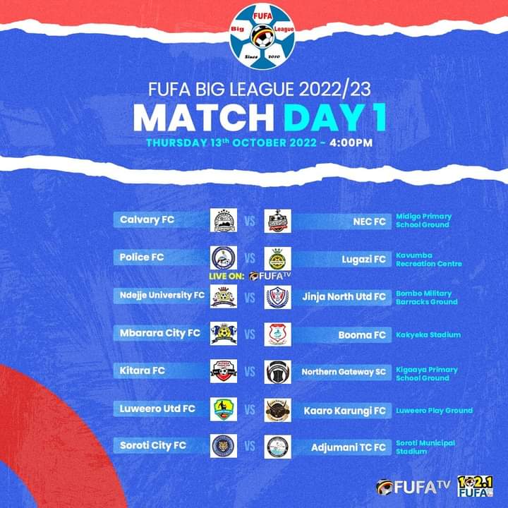 FUFA Big League: New Season Starts Today With Seven Fixtures