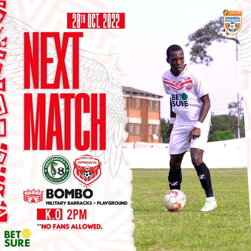 MATCH PREVIEW: ONDUPARAKA FC Vs EXPRESS FC - FRIDAY 28TH - OCTOBER
