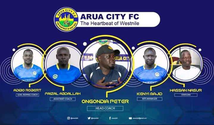 Arua city football club confirms Backroom staff