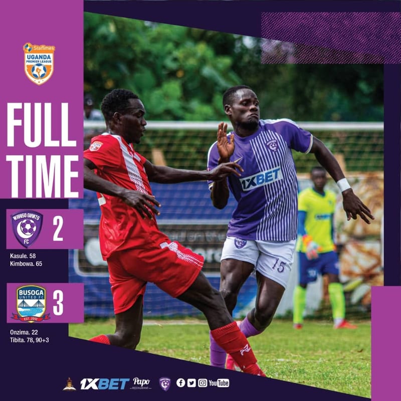 BUSOGA UNITED FC REGISTRIERT 3:2 AUSWÄRTSSIEG GEGEN WAKISO GIANTS