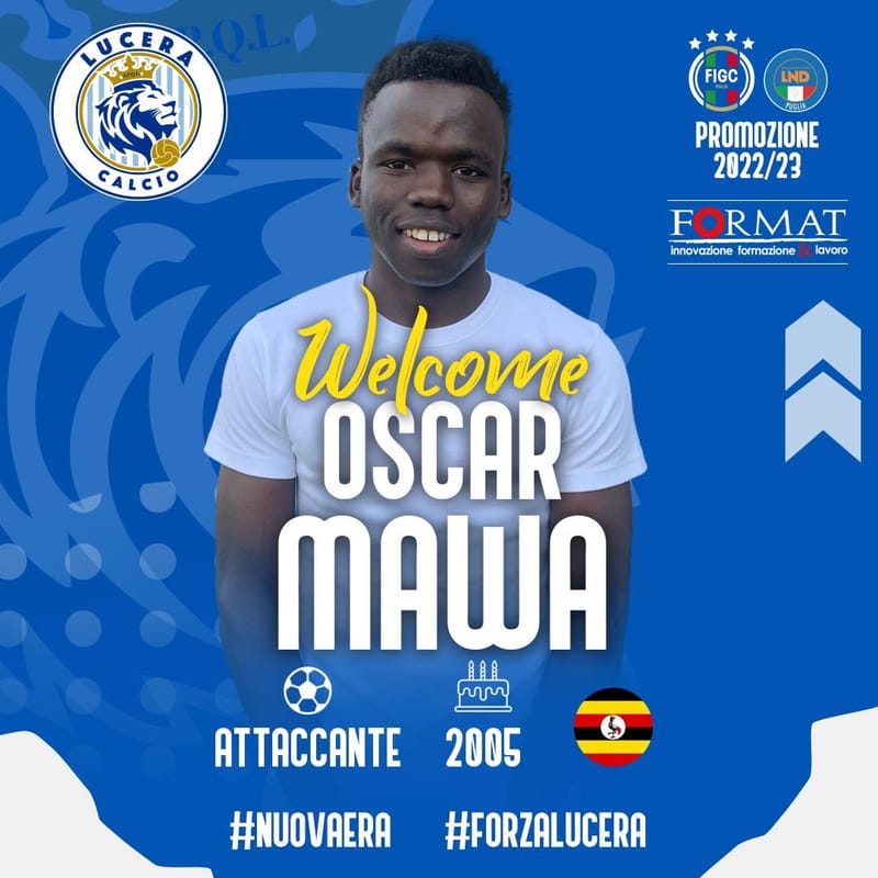 DONE DEAL: MAWA OSCAR SIGNS FOR ITALIAN CLUB LUCERA CALCIO