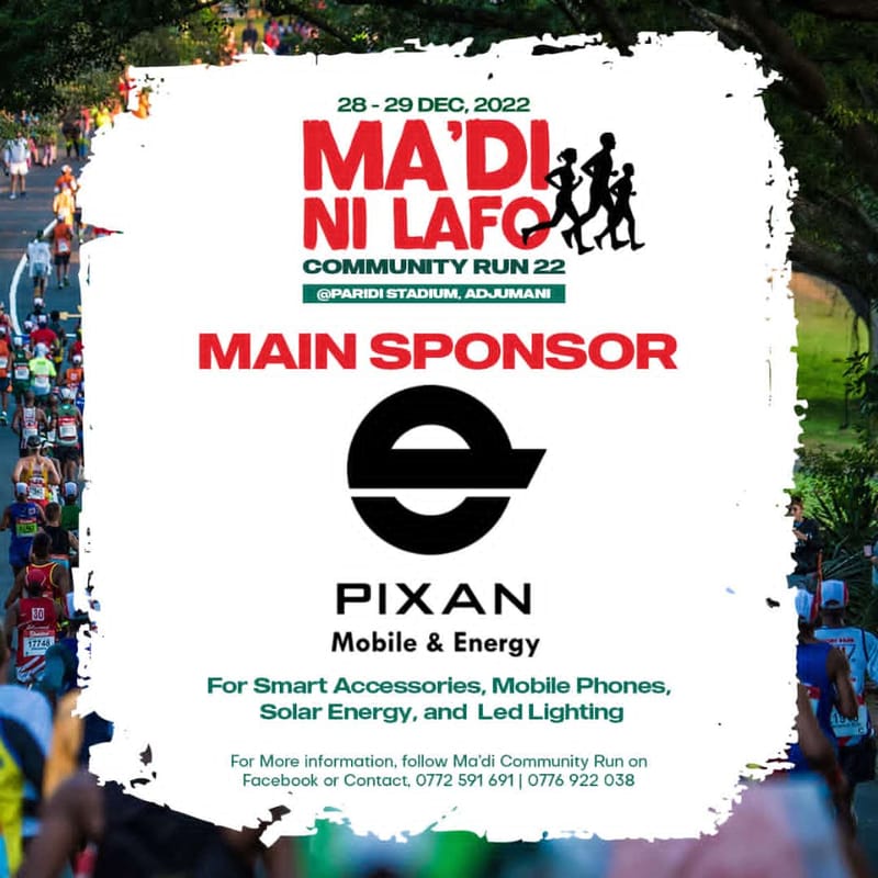 PIXAN ANNOUNCES SPONSORHIP FOR THE MADI CHARITY RUN