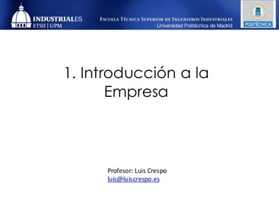INTRODUCCION A LA EMPRESA
