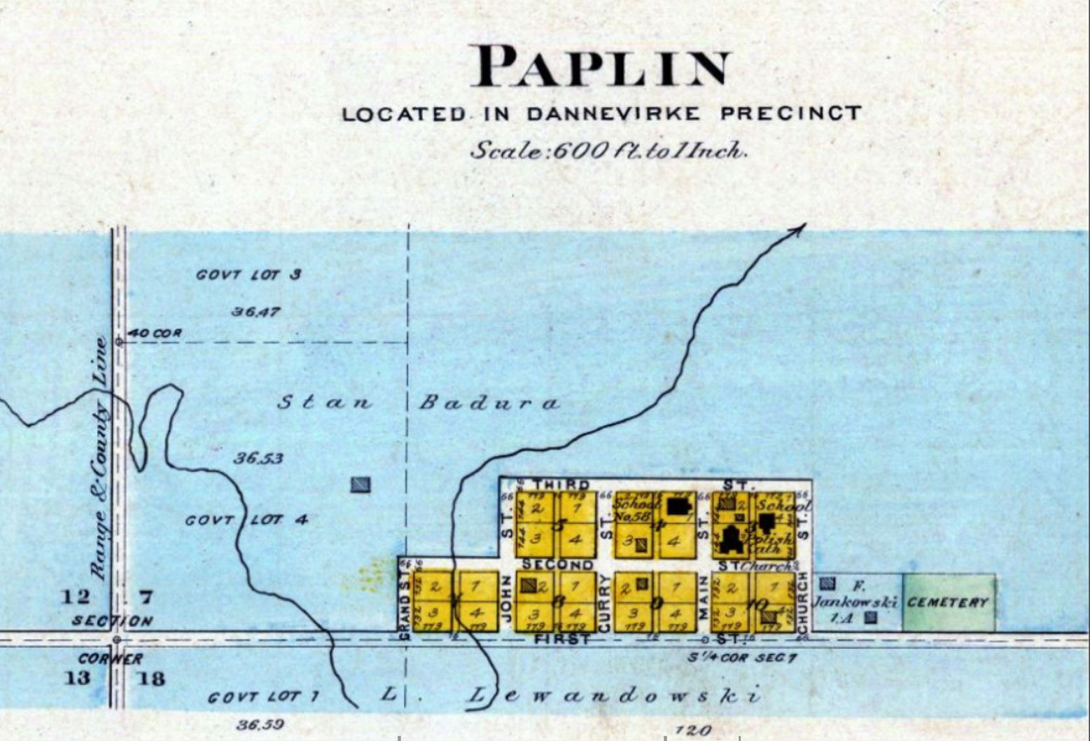 Map of Paplin 1900