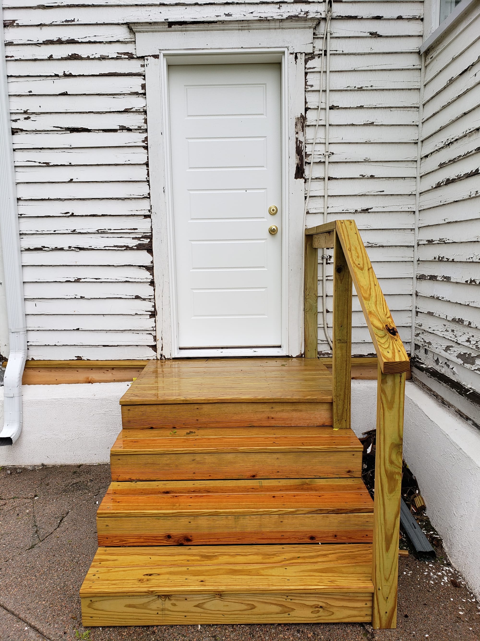 Northeast rear door of Paplin Church