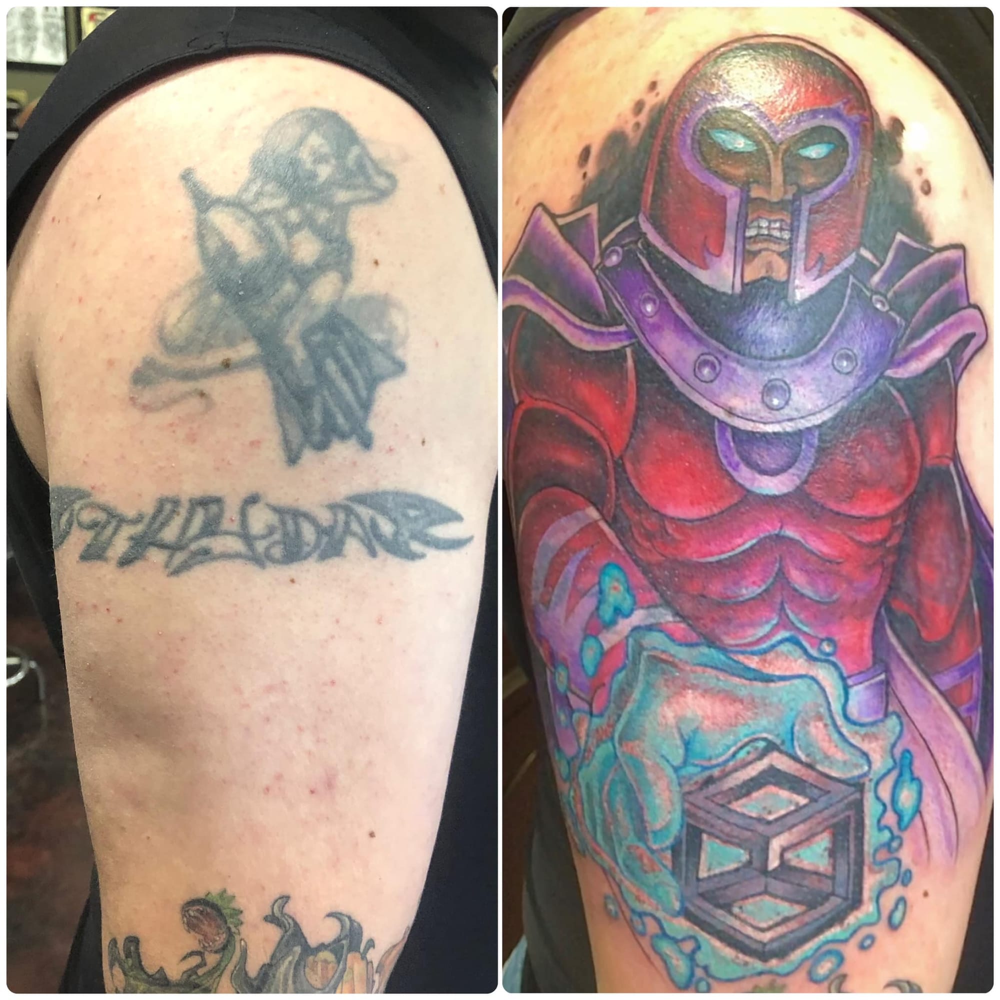 Magneto Cover up Tattoo