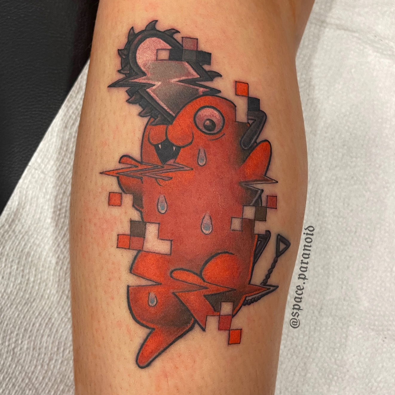 GLitch Pochita tattoo