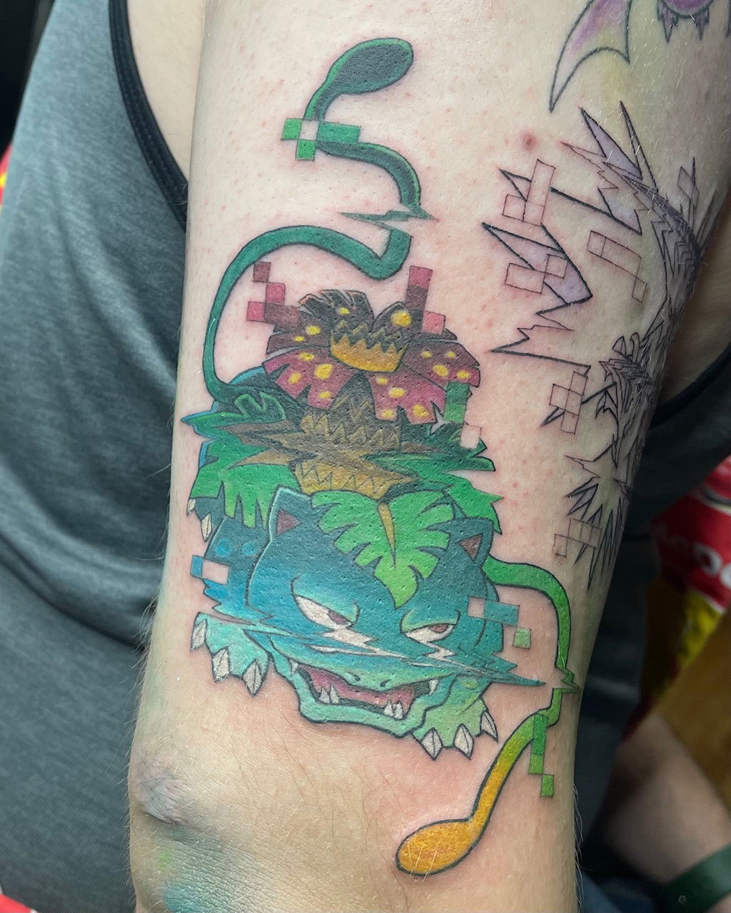 glitch venusaur tattoo