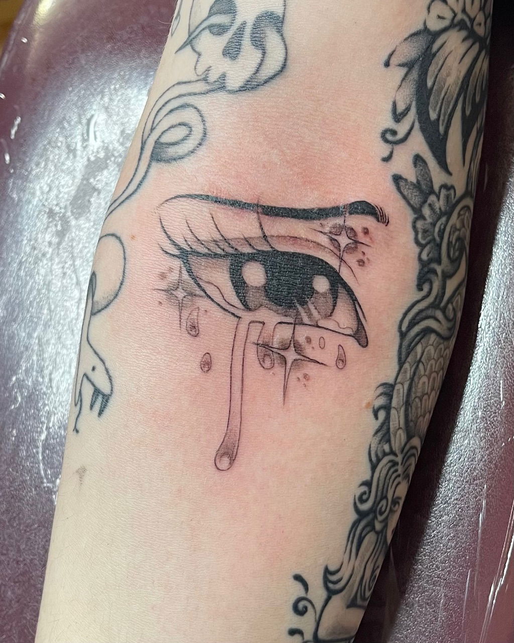 crybaby eye tattoo