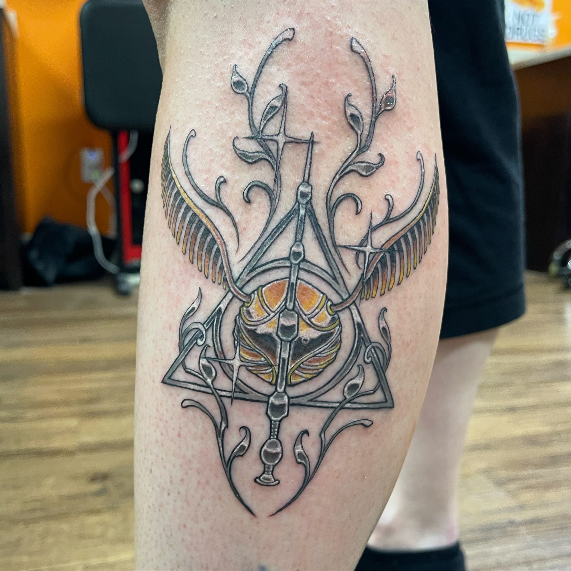 chrome deathly hallows tattoo