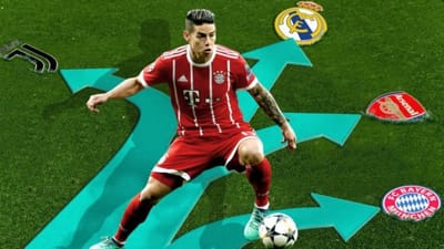 Katër destinacione të mundshme për James Rodriguezin