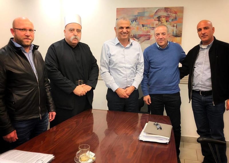 الشيخ موفق طريف يجتمع مع وزير المالية موشي كحلون حول مواضيع عديدة تتعلق بأبناء الطائفة والقرى الدرزية