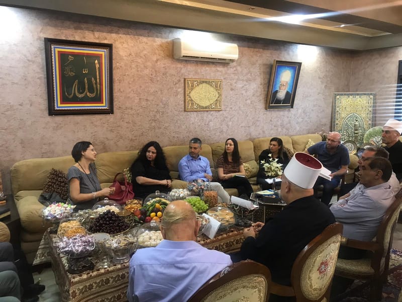 كبار مسؤولي هيئة التخطيط في زيارة عمل  لفضيلة الشيخ موفق طريق الرئيس الروحي   للطائفة الدرزية