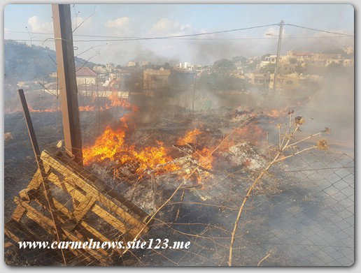 حريق بين البيوت في حارة زحلق ..