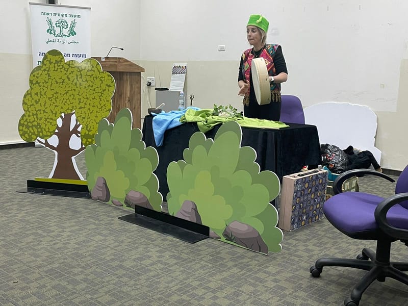 دعوة من مكتبة فؤاد العامة والمجلس المحلي عسفيا لسلسلة لقاءات مع الحكواتية حنان ابو الزلف ..