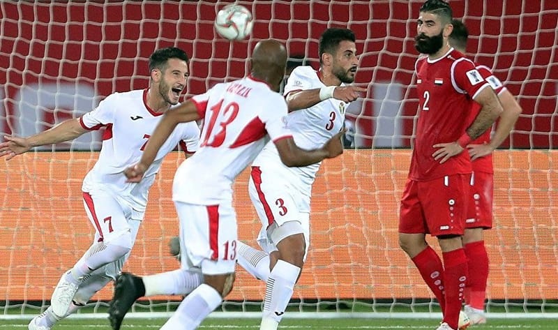 الاردن يفوز على سوريا ٢-٠ في بطولة امم اسيا والتي تقام في الامارات
