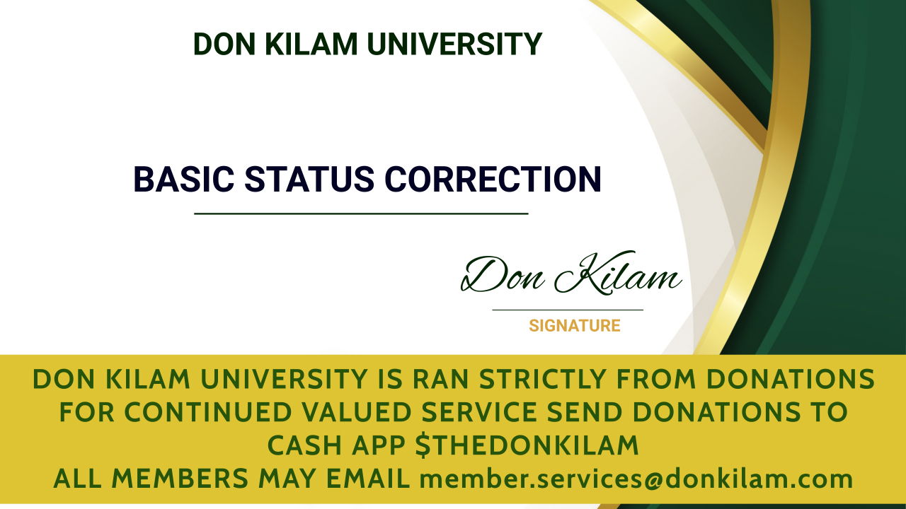 Basic Status Correction Part 1