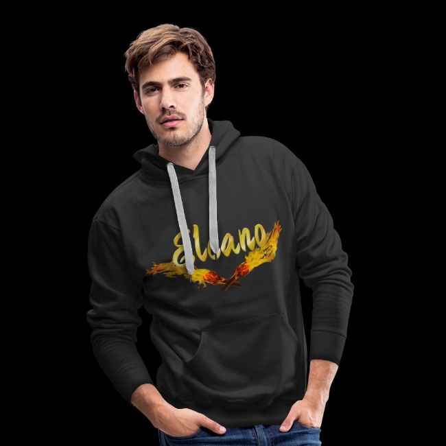 Männer Premium Hoodie - Schriftzug mit Fackel