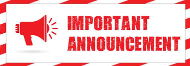 Important announcement