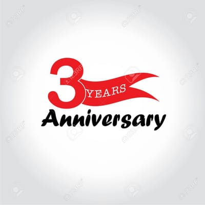 We Are Celebrating Our 3 Year Anniversary
