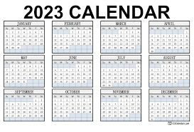 2023 Calendar