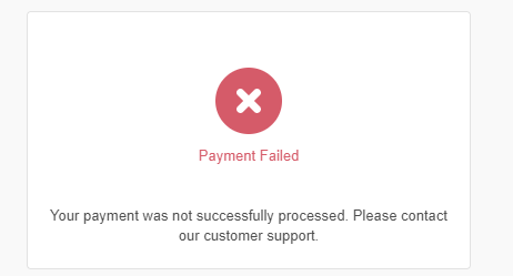 See a payment failed on your transactions actually