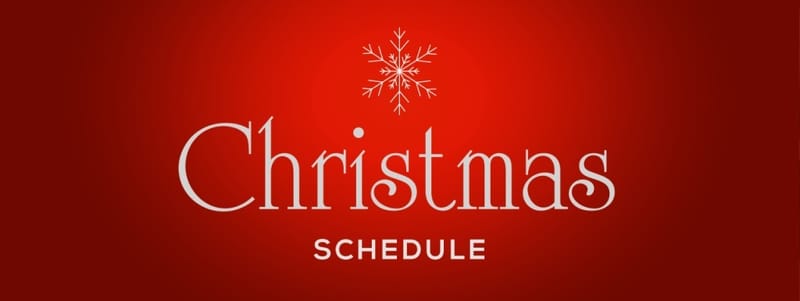 Late Holiday Schedule Updates