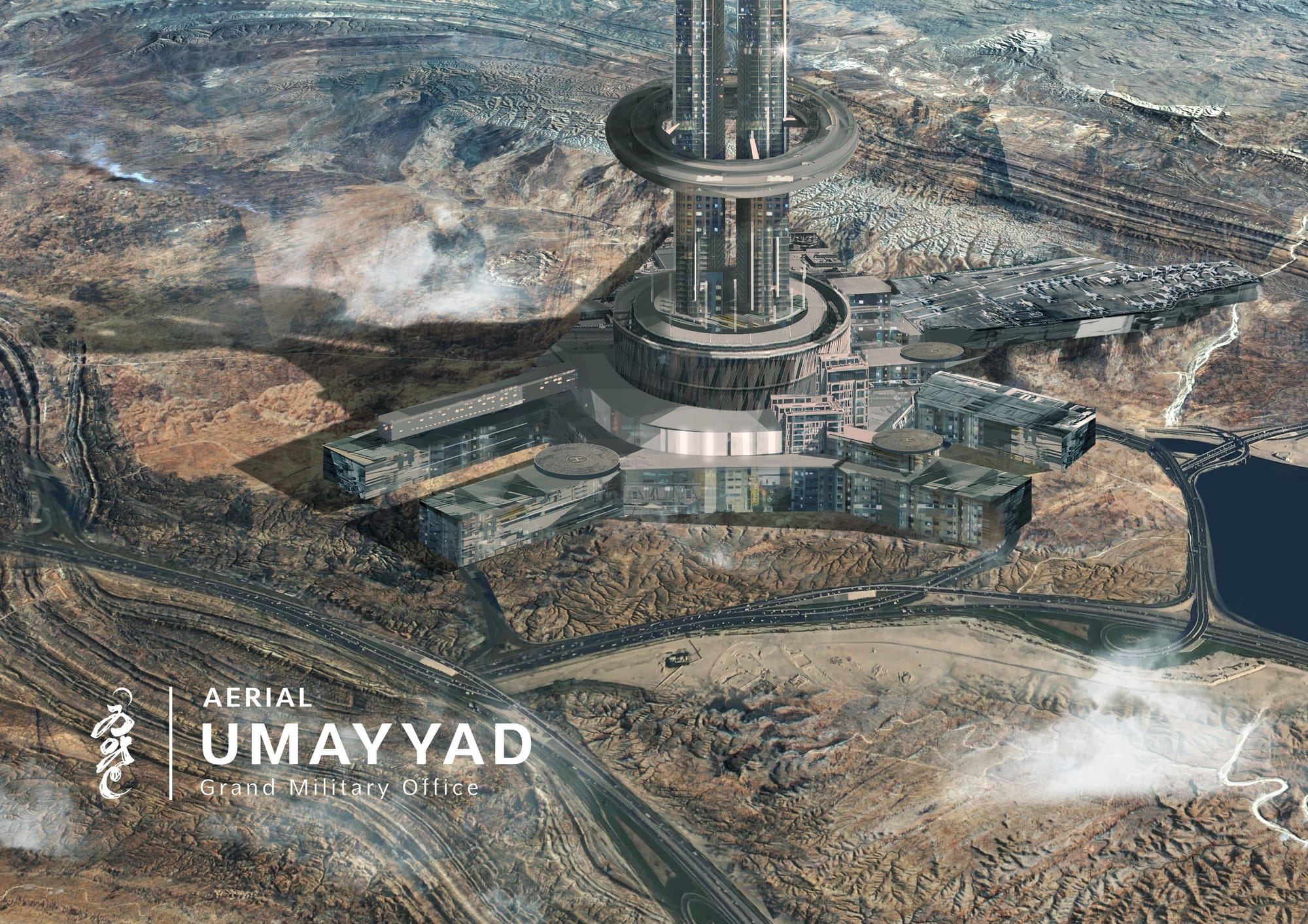 AERIAL UMAYYAD SCIFI MATTE PAINTING