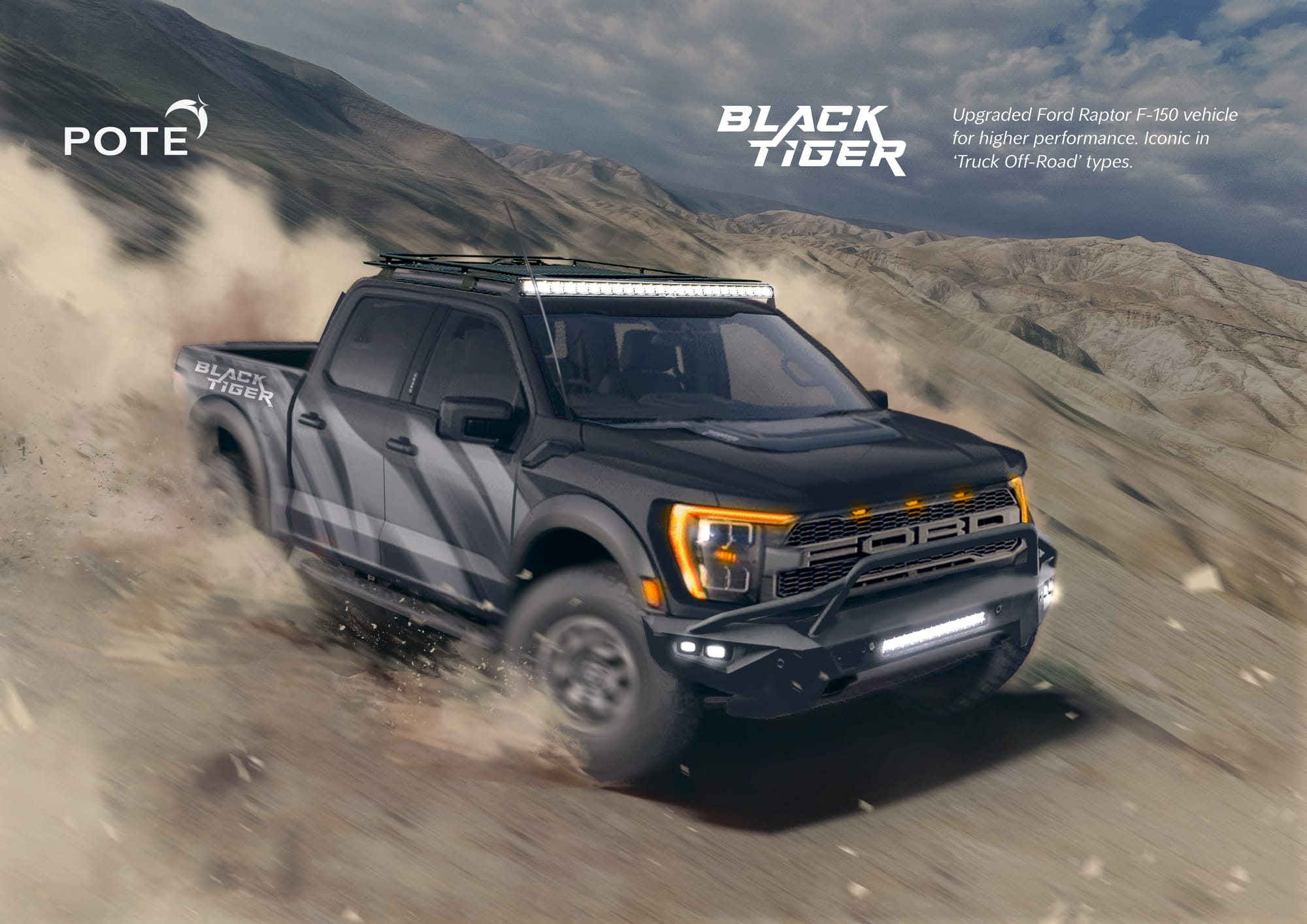 BLACK TIGER (UPGRATED FORD F-150 RAPTOR)