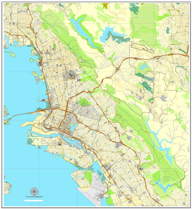 Printable Map of Alameda