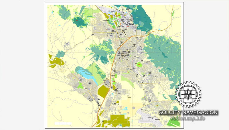 San Luis Obispo printable Map, download