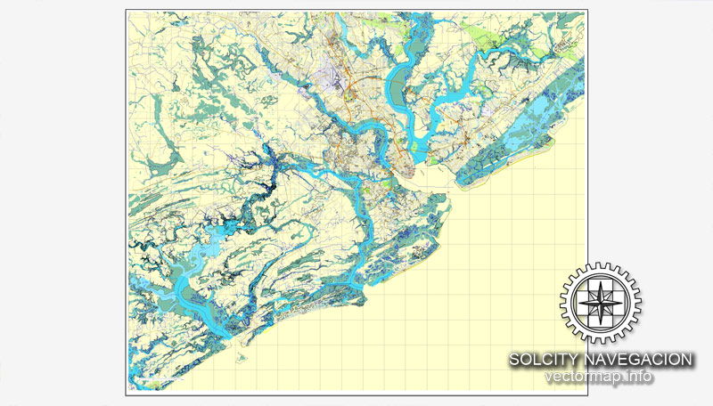 Charleston map, SC