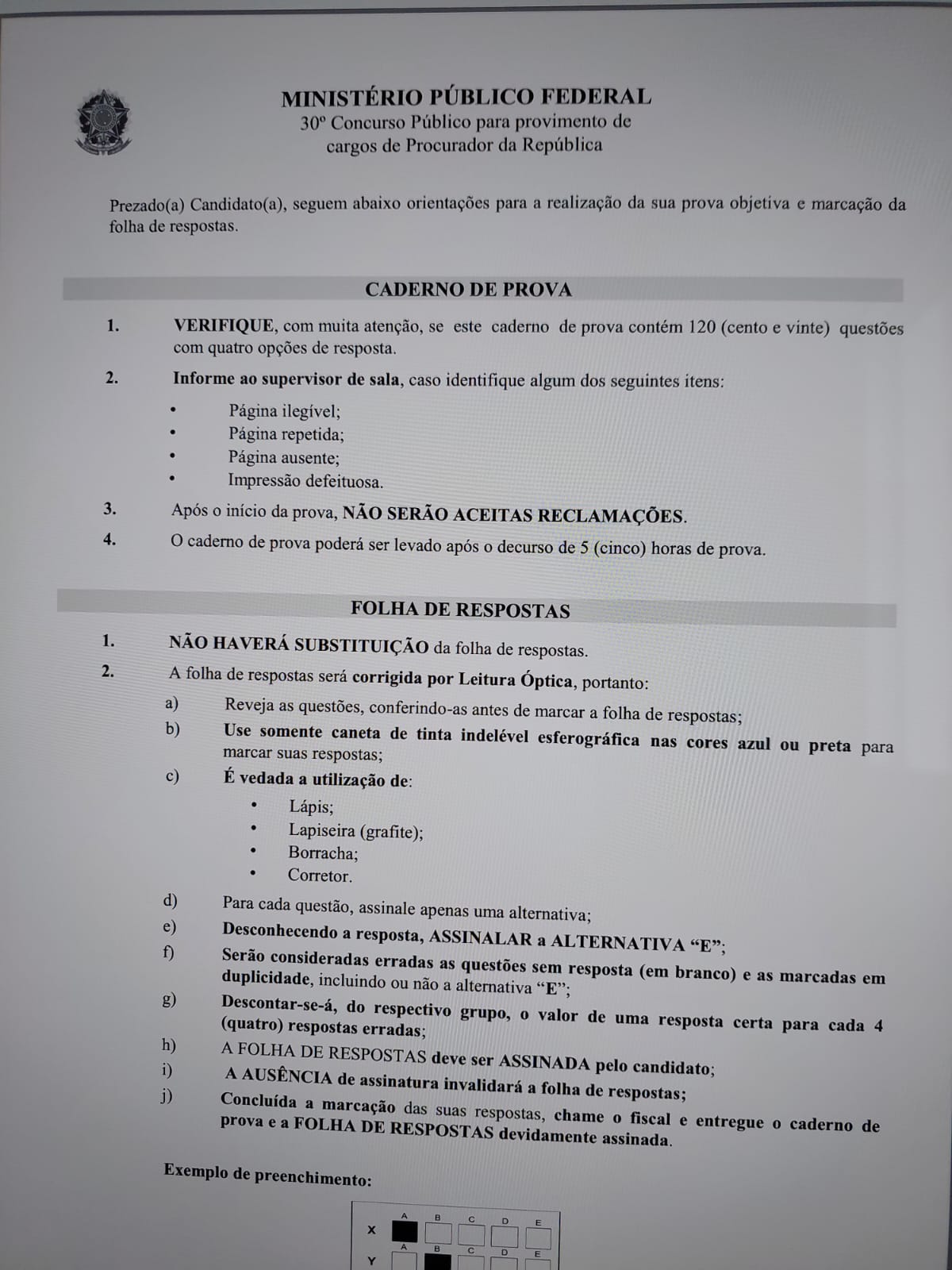 Prova do 30. Concurso do MPF - Questões de Eleitoral. Análise da prova e sugestão de gabarito