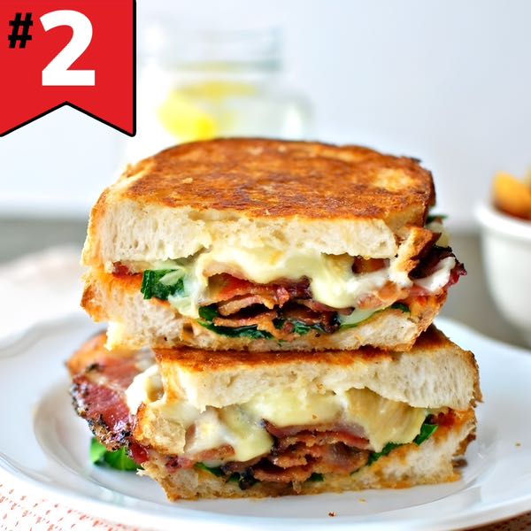 #2 Sweet baked bacon Grilled Cheese Panini