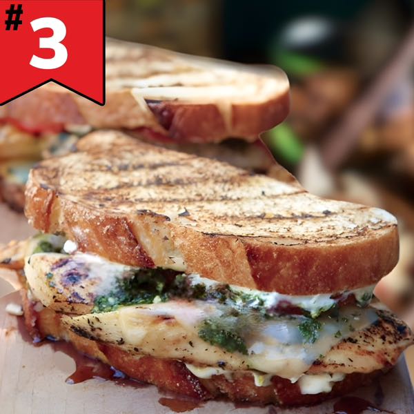 #3 Sous vide Chicken Breast Panini, Sun-dried tomato Pesto