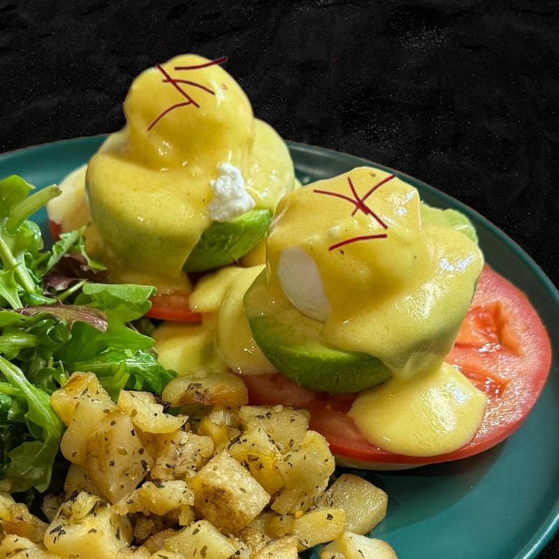 Avocado & Tomato Egg's Benedict (Vegetarian)