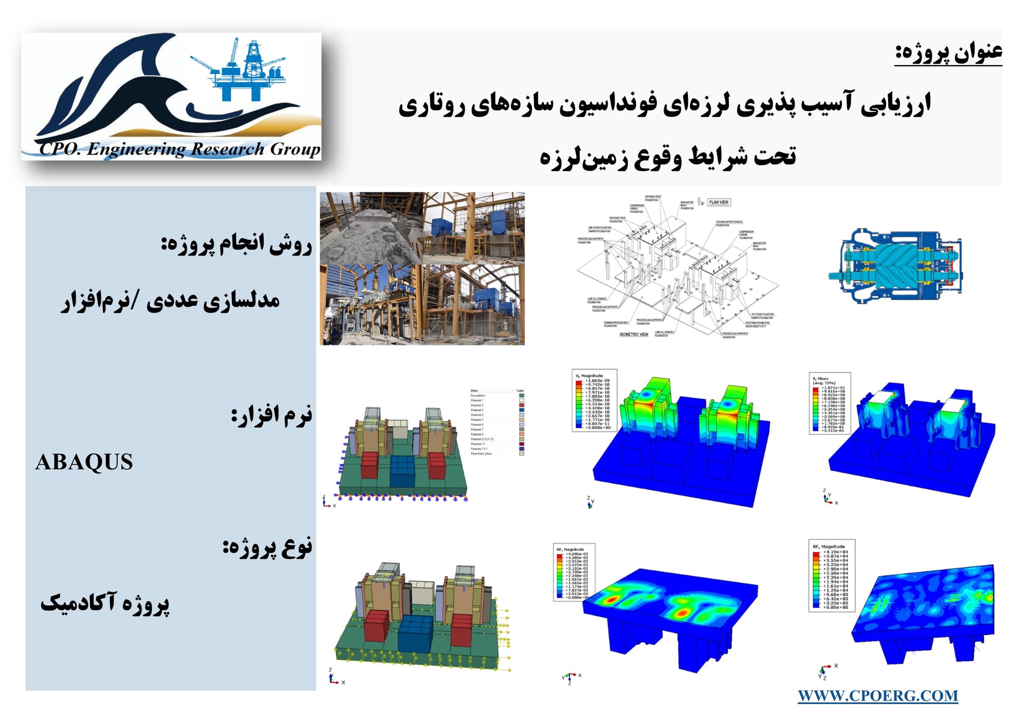 ارزیابی آسیب‌پذیری لرزه‌ای فونداسیون سازه های روتاری تحت شرایط وقوع زمین‌لرزه