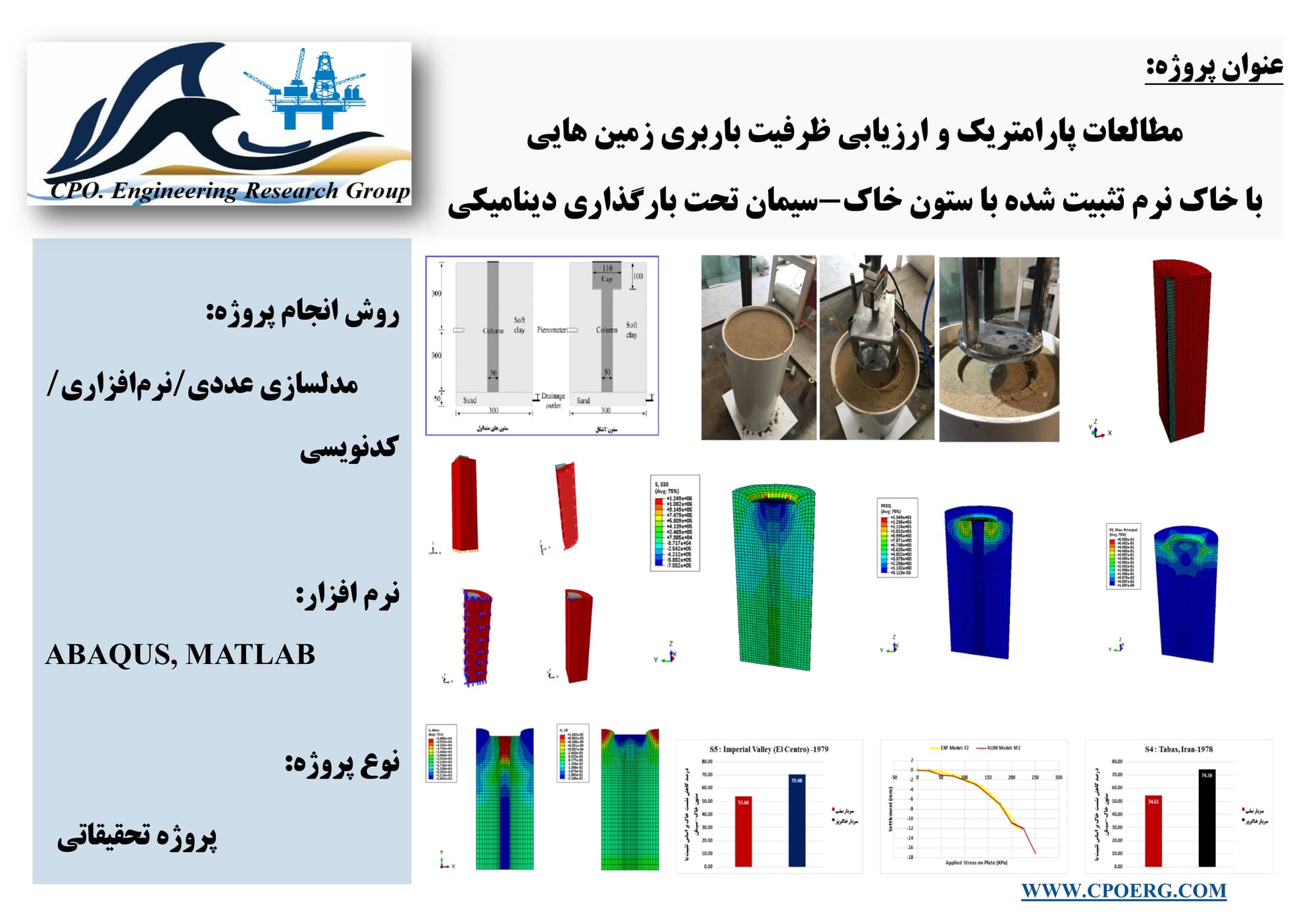 مطالعات پارامتریک و ارزیابی ظرفیت باربری زمین‌ با خاک نرم تثبیت شده با ستون خاک-سیمان تحت بارگذاری دینامیکی