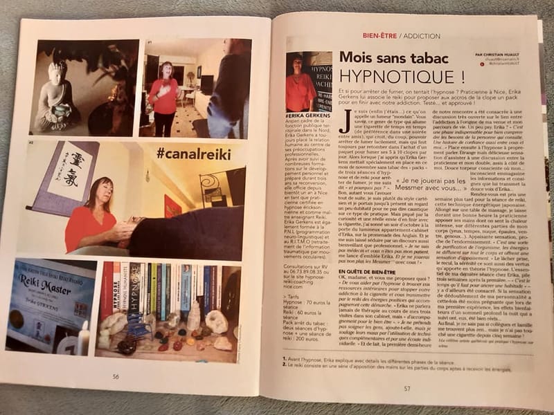 Publication dans Nous magazine hebdomadaire de Nice matin et de Var matin
