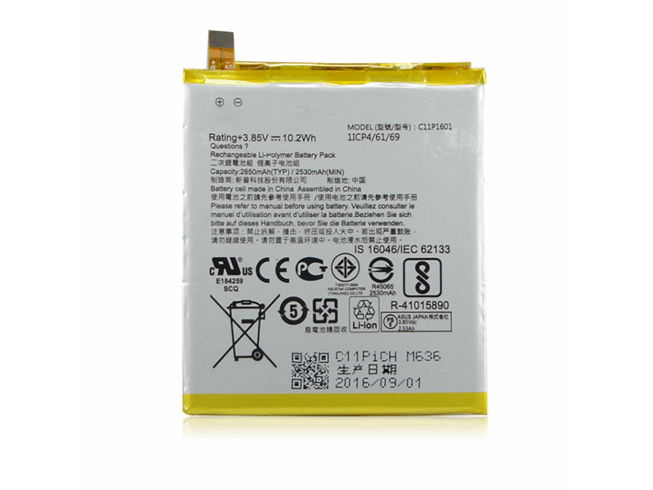 Battery Replacement For Asus C11P1601 cell phone battery