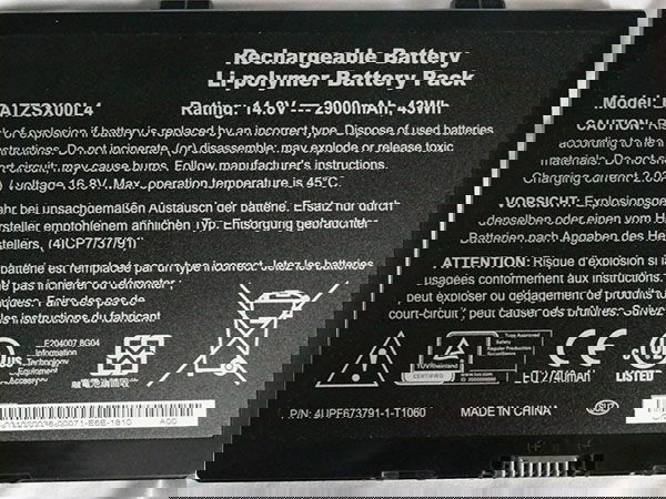 Battery Replacement For Motion BATZSX00L4 Notebook Battery
