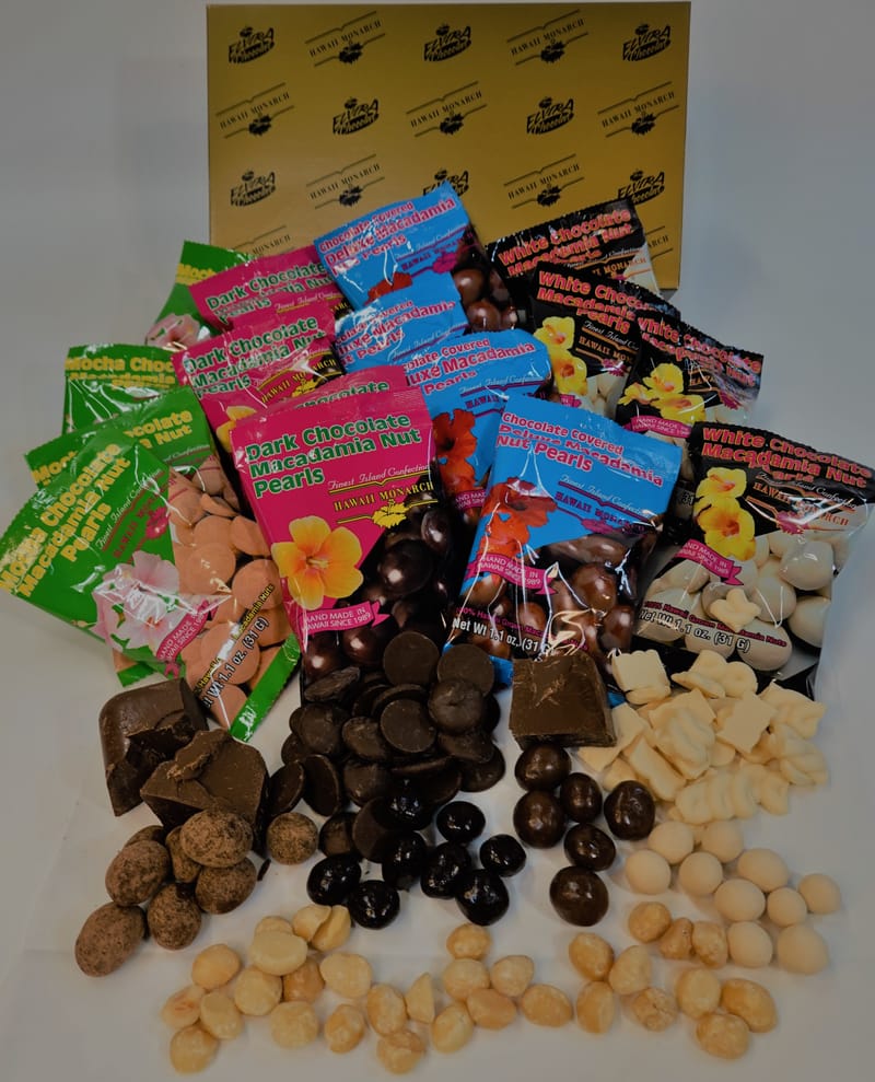 Assorted Chocolate covered Macadamia Nut Collections